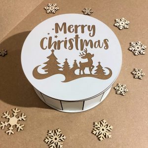 Caja redonda de Navidad
