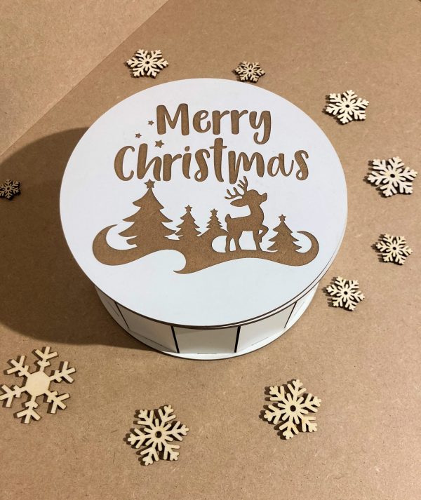 Caja redonda de Navidad