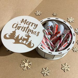 Caja redonda de Navidad - Imagen 2