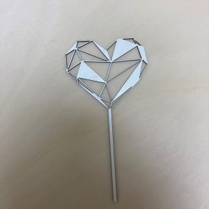 Cake topper corazón geométrico 2 - Imagen 2