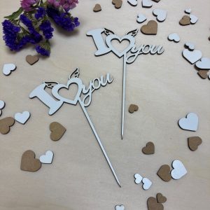 Cake topper I Love You - Imagen 3