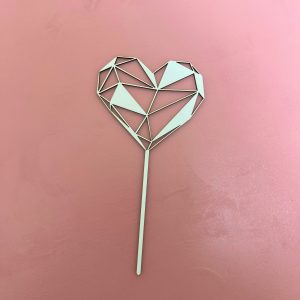 Cake topper corazón geométrico 2 - Imagen 3