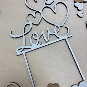 Cake topper love corazones