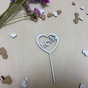Cake topper Love en corazón - Imagen 4