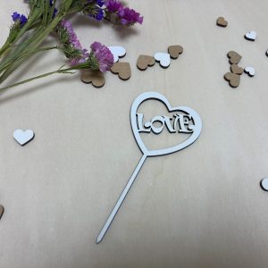 Cake topper Love en corazón - Imagen 3