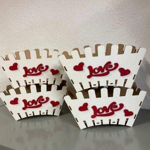 Cesta de madera Love - Imagen 2