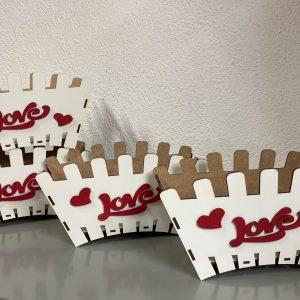 Cesta de madera Love